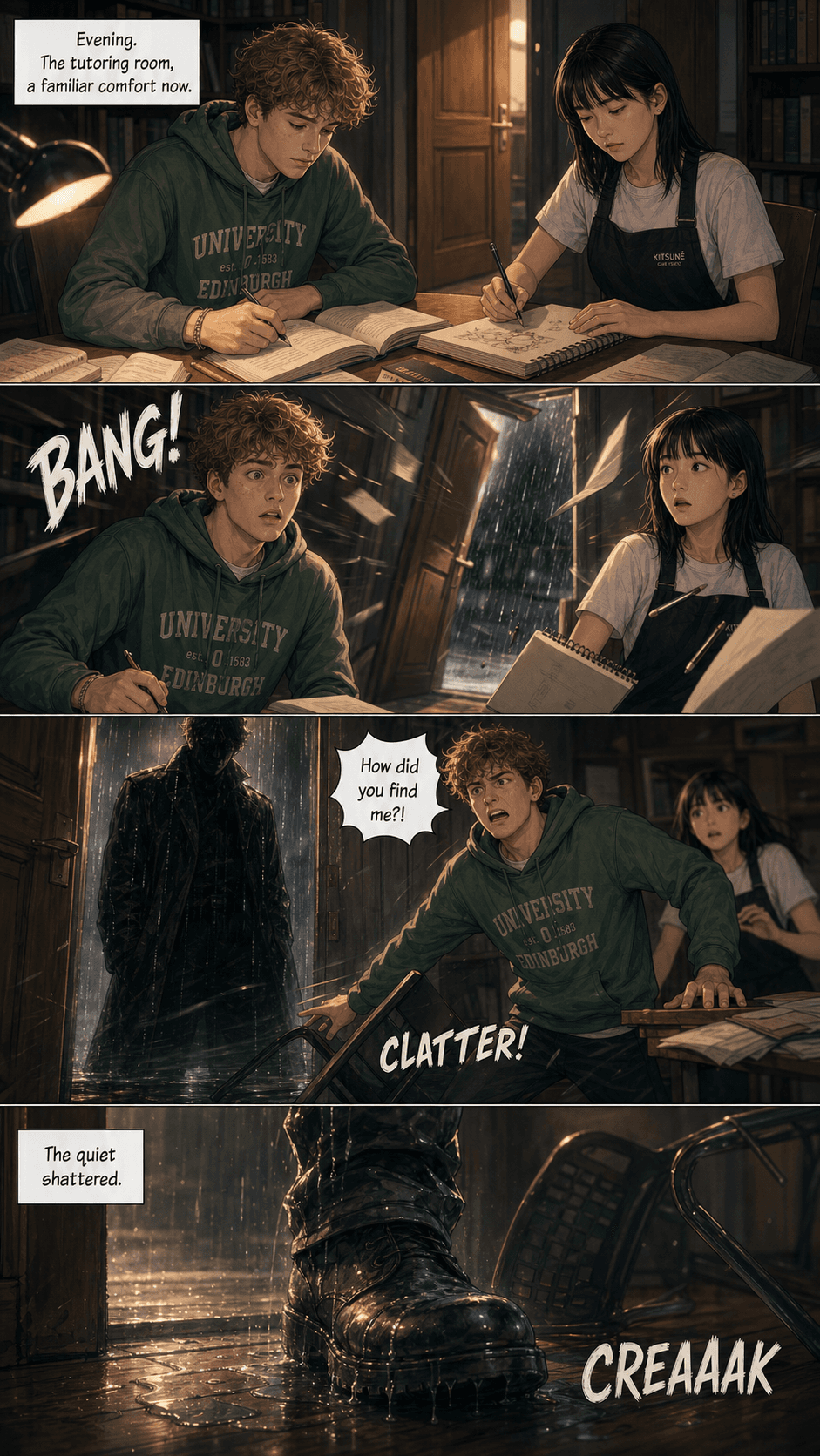 St. Monica's, page 8 of 8, Romance Webtoon style