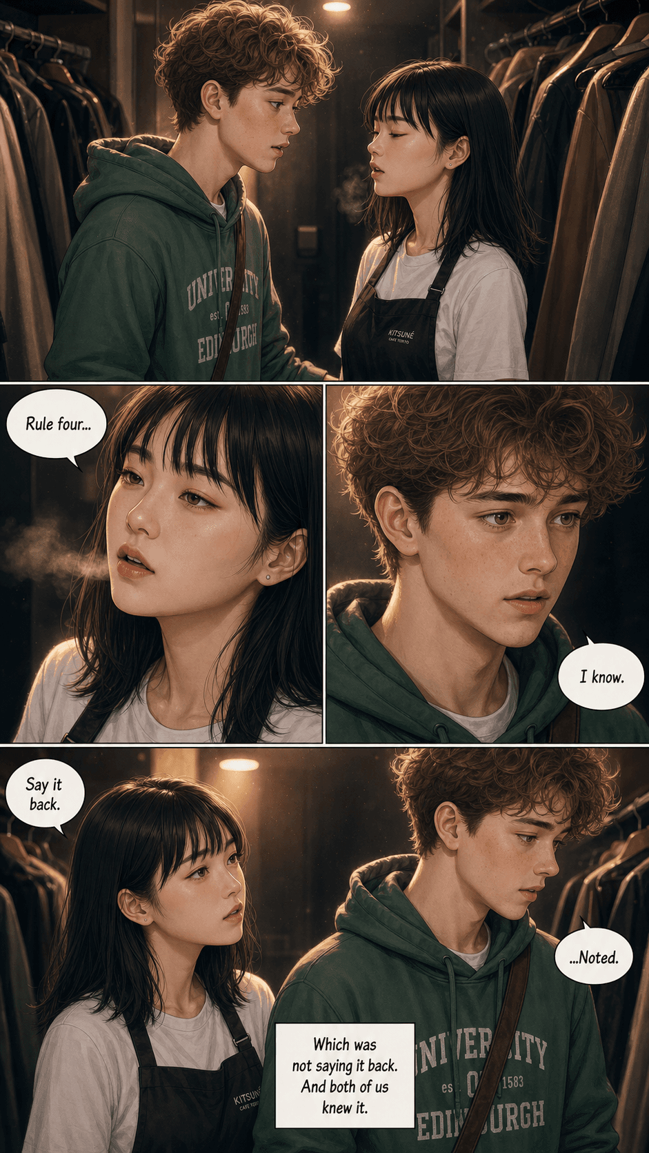 Rule Four, page 5 of 8, Romance Webtoon style