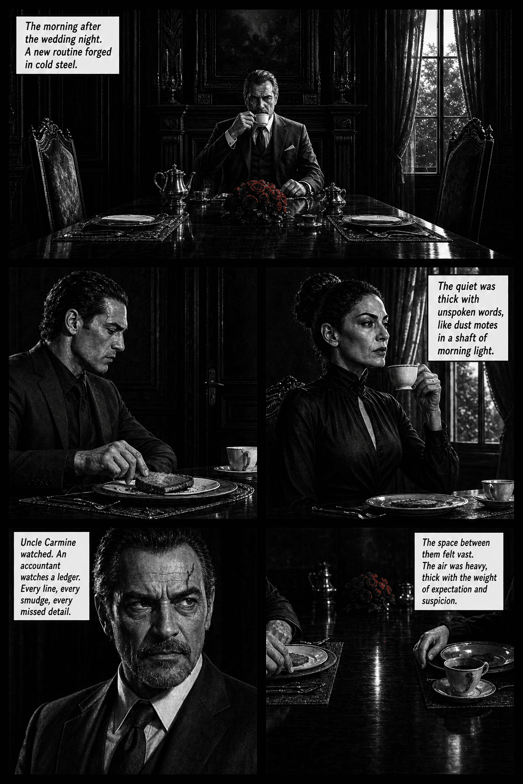 The Rat at the Table, page 2 of 8, Crimson Noir style