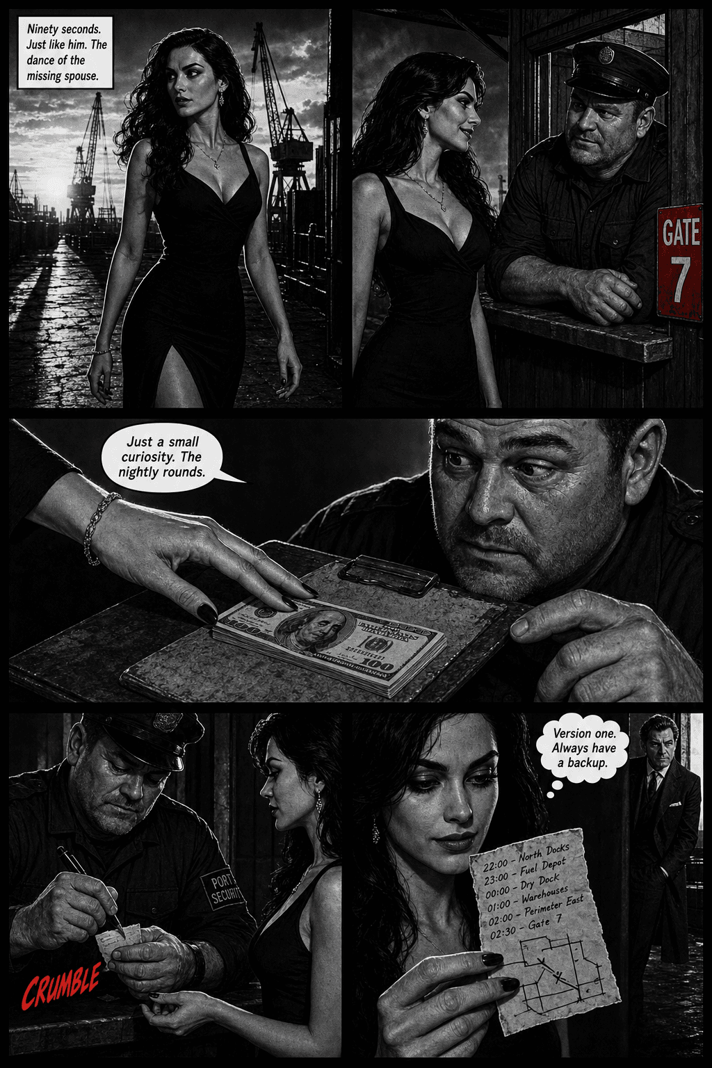 The Rat at the Table, page 5 of 8, Crimson Noir style