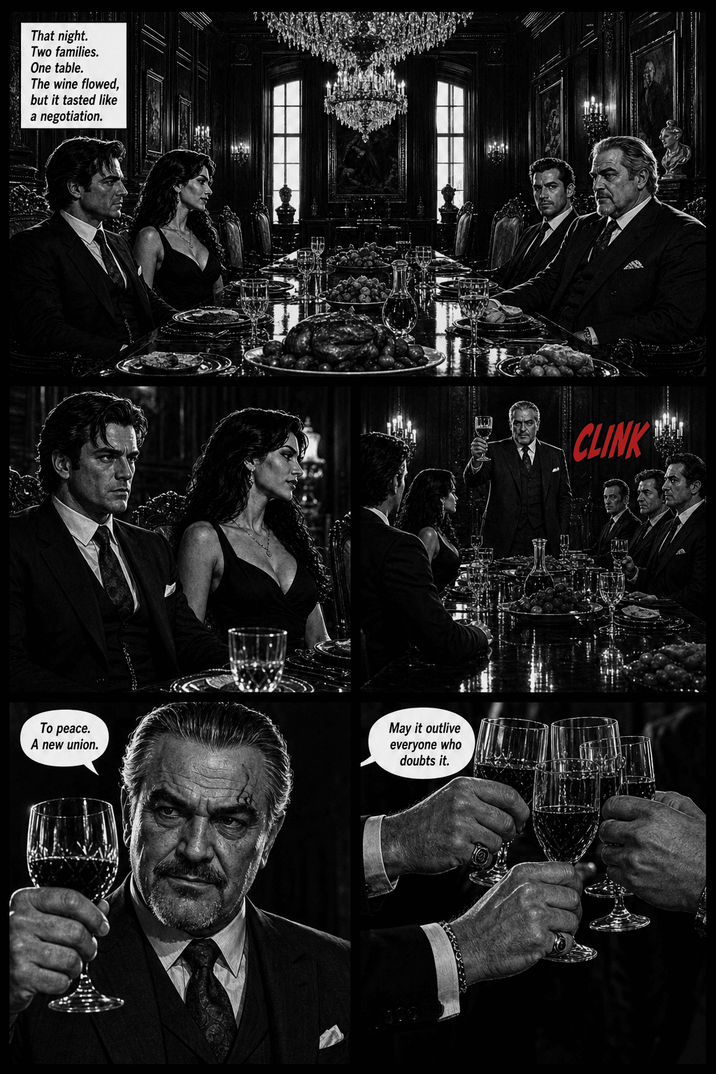The Rat at the Table, page 6 of 8, Crimson Noir style