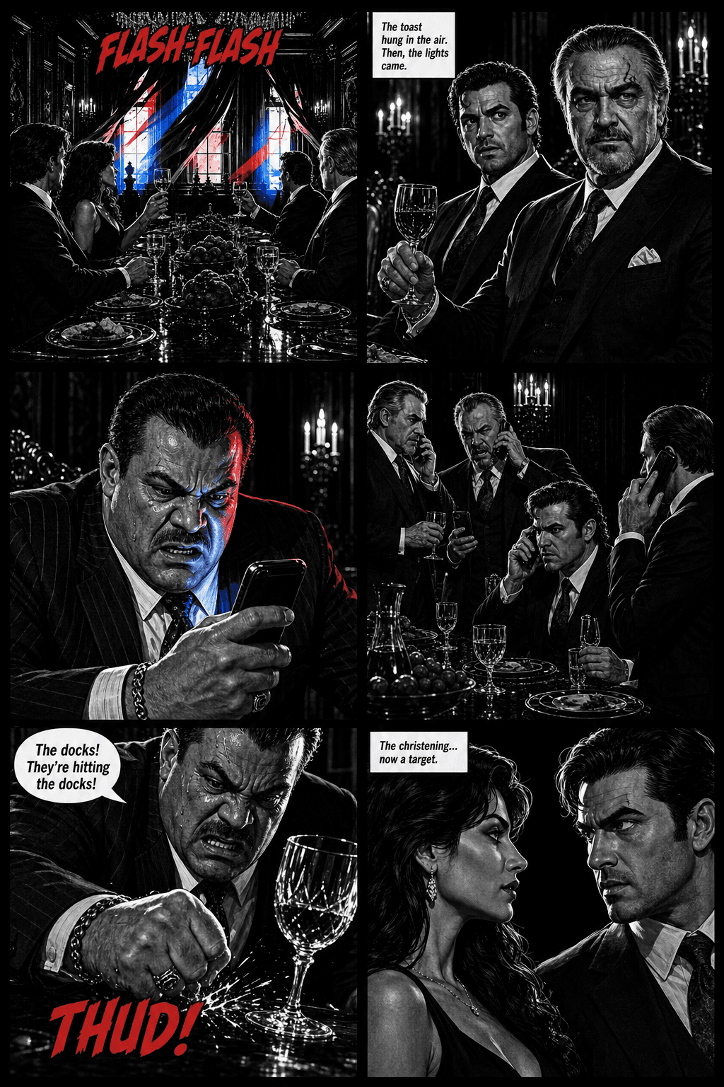 The Rat at the Table, page 7 of 8, Crimson Noir style