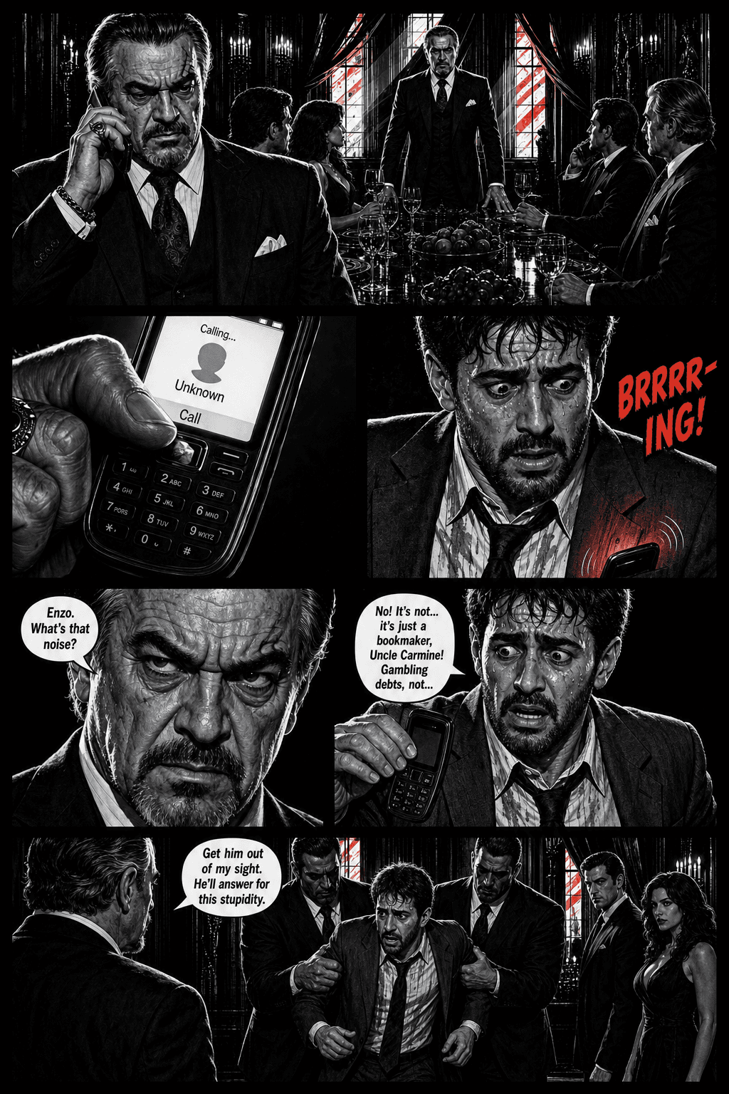 Maria Conti, page 1 of 8, Crimson Noir style