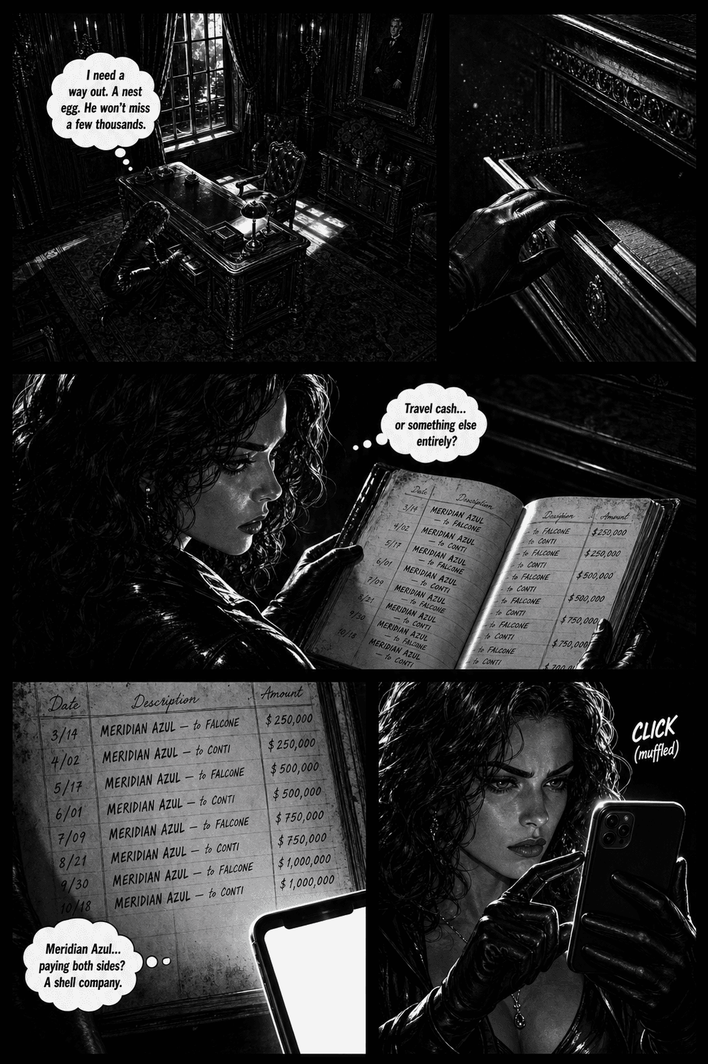 Maria Conti, page 4 of 8, Crimson Noir style