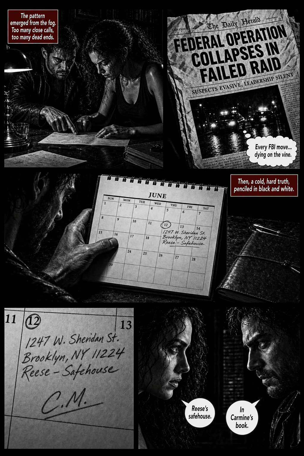 The Cannery Trap, page 4 of 8, Crimson Noir style