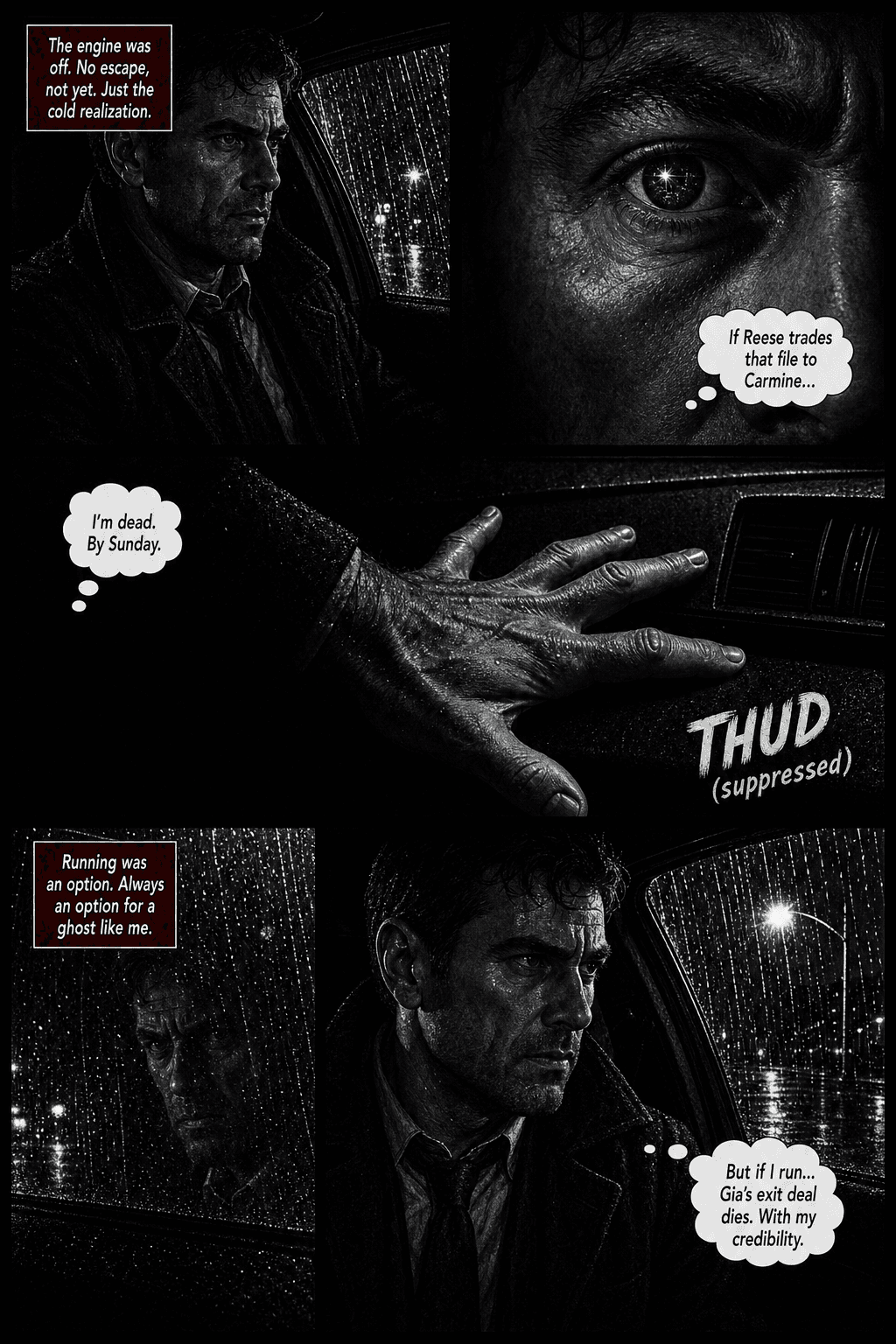 The Hood, page 2 of 8, Crimson Noir style