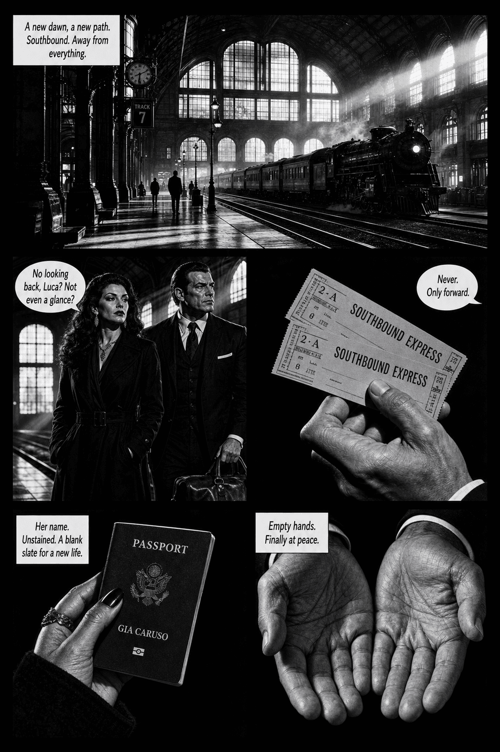 Going Somewhere?, page 7 of 9, Crimson Noir style