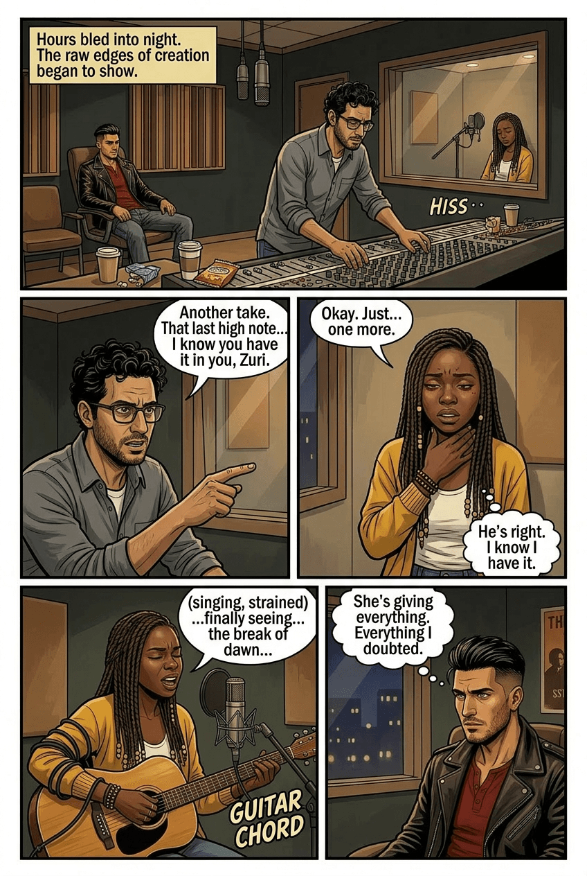 The Demo Tape, page 3 of 5, Graphic Novel style