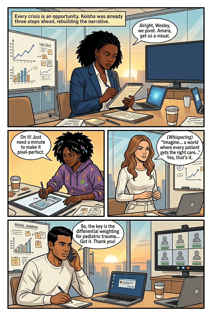 Demo Day, page 2 of 5, Comic Book style