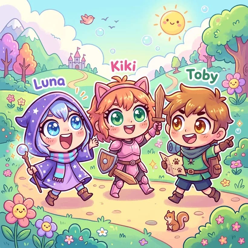 Chibi art style, example generated with Comikaze