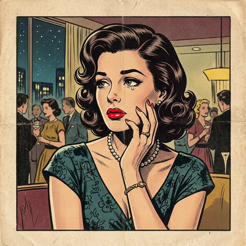 Vintage Romance art style, example generated with Comikaze