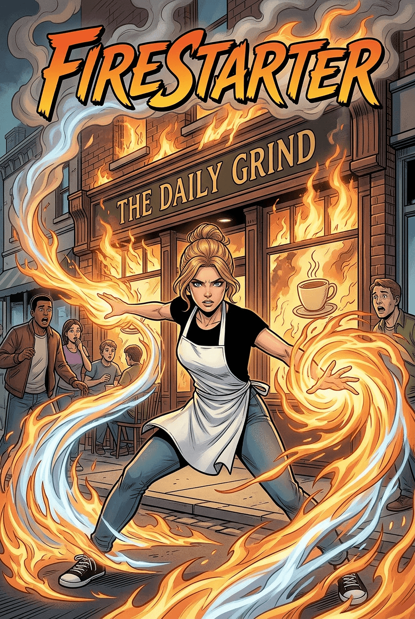 Firestarter, a 5-page comic made with Comikaze