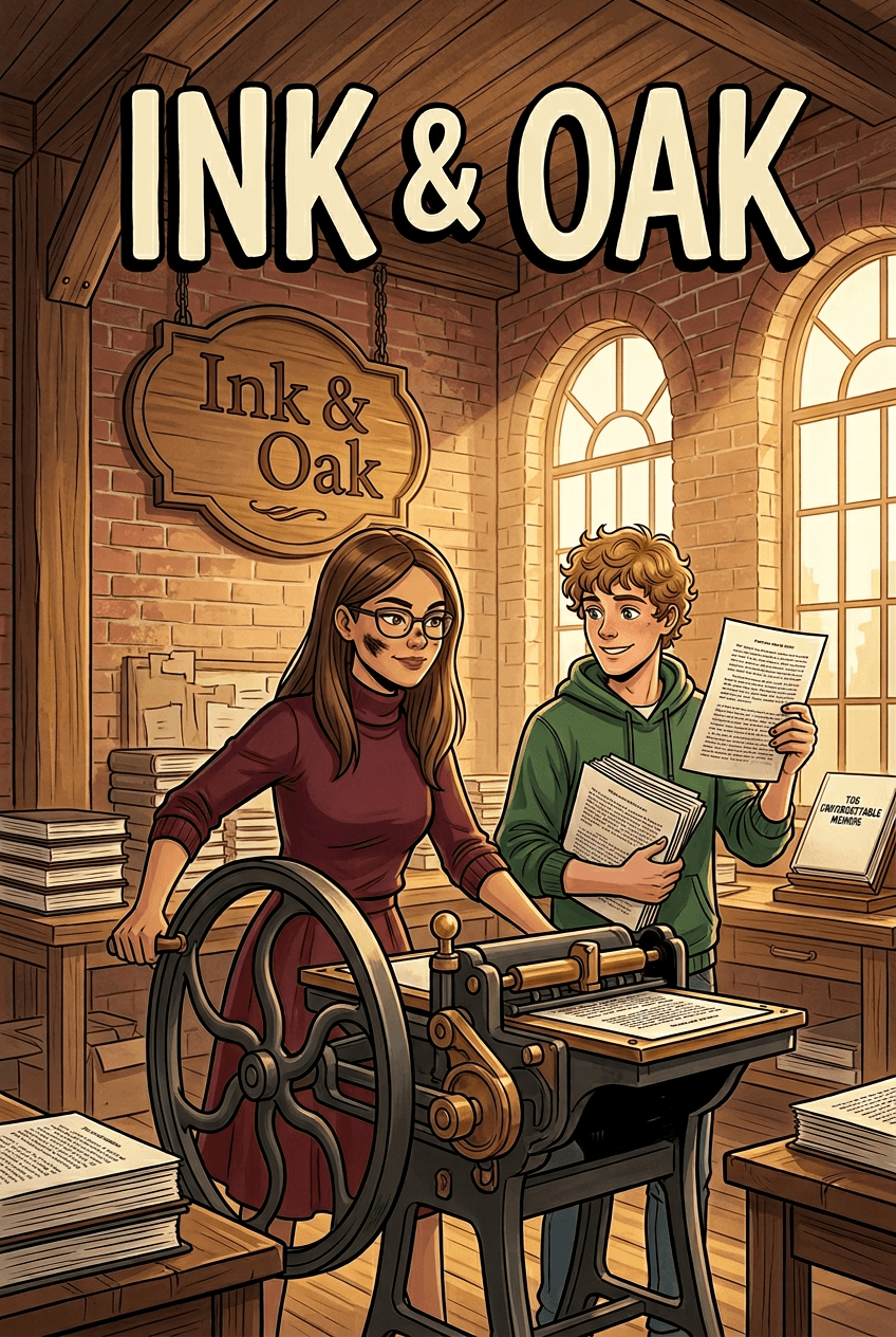Ink & Oak, a 5-page comic made with Comikaze