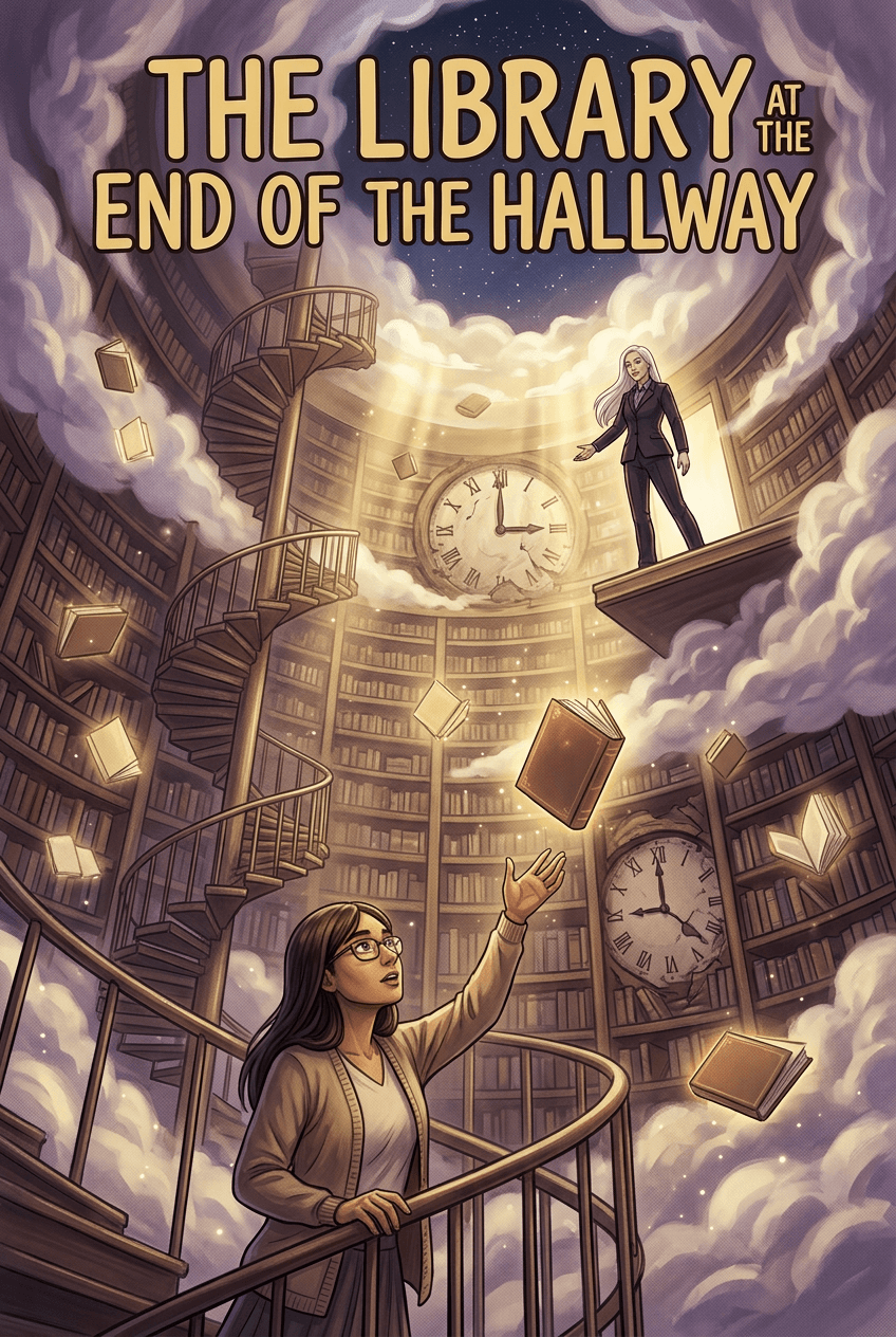 The Library at the End of the Hallway, a 5-page comic made with Comikaze