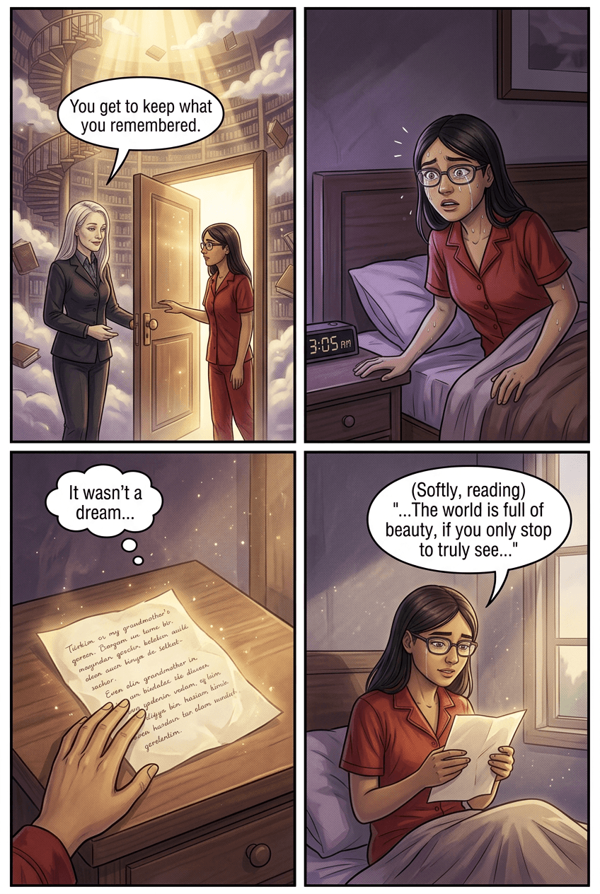 The Library at the End of the Hallway, page 5 of 5, Watercolor style