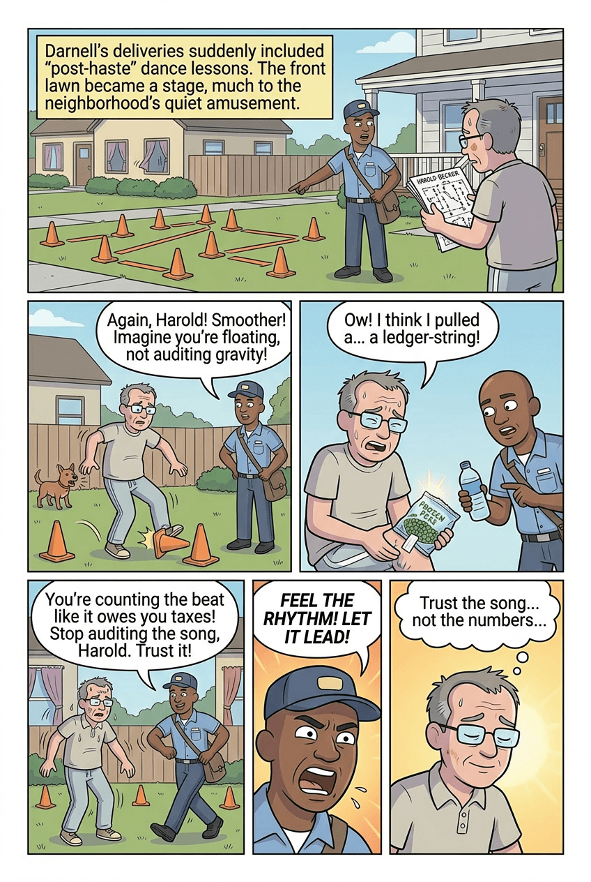 Dad's Secret Shuffle, page 5 of 10, Modern Cartoon style