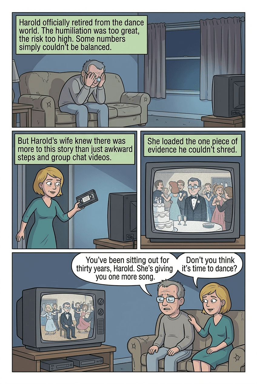 Dad's Secret Shuffle, page 7 of 10, Modern Cartoon style