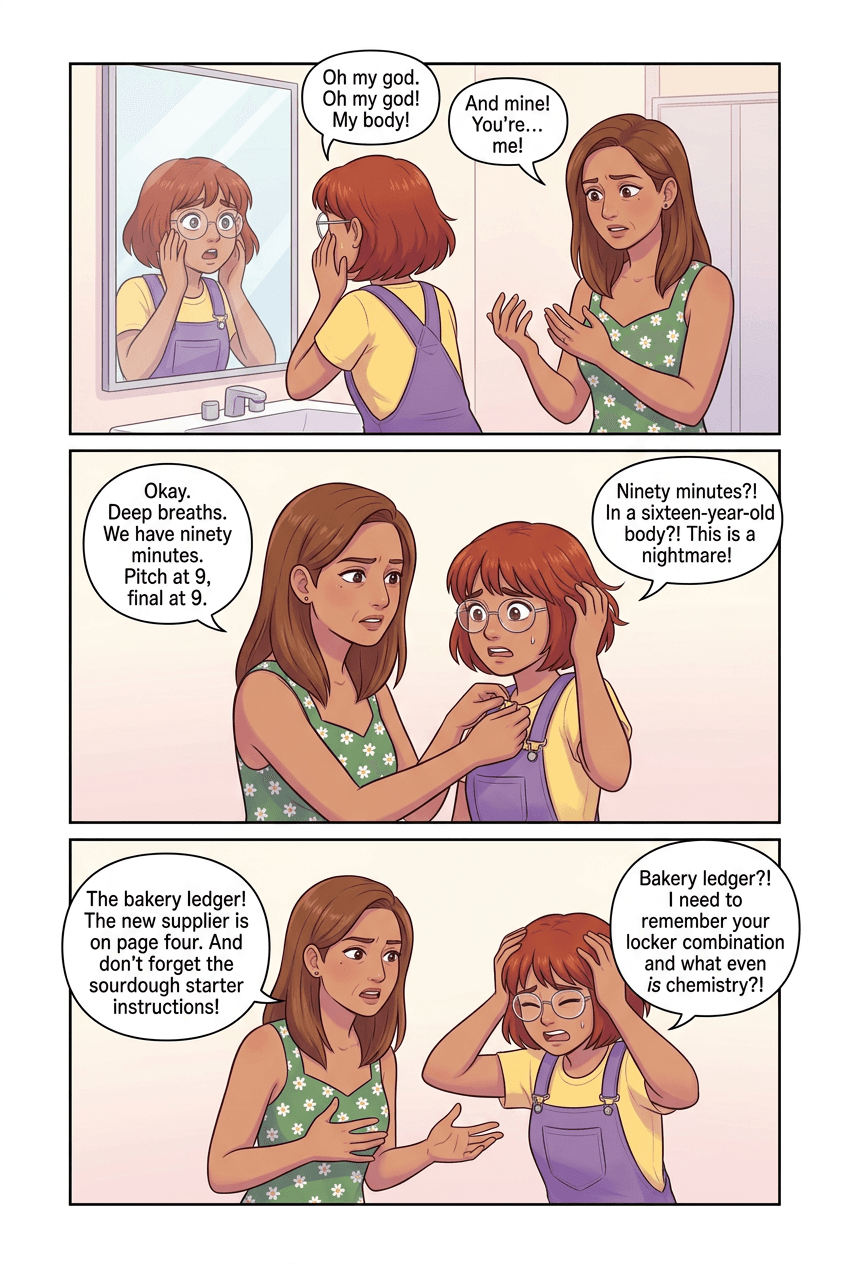 Switch Day, page 3 of 10, Webtoon style