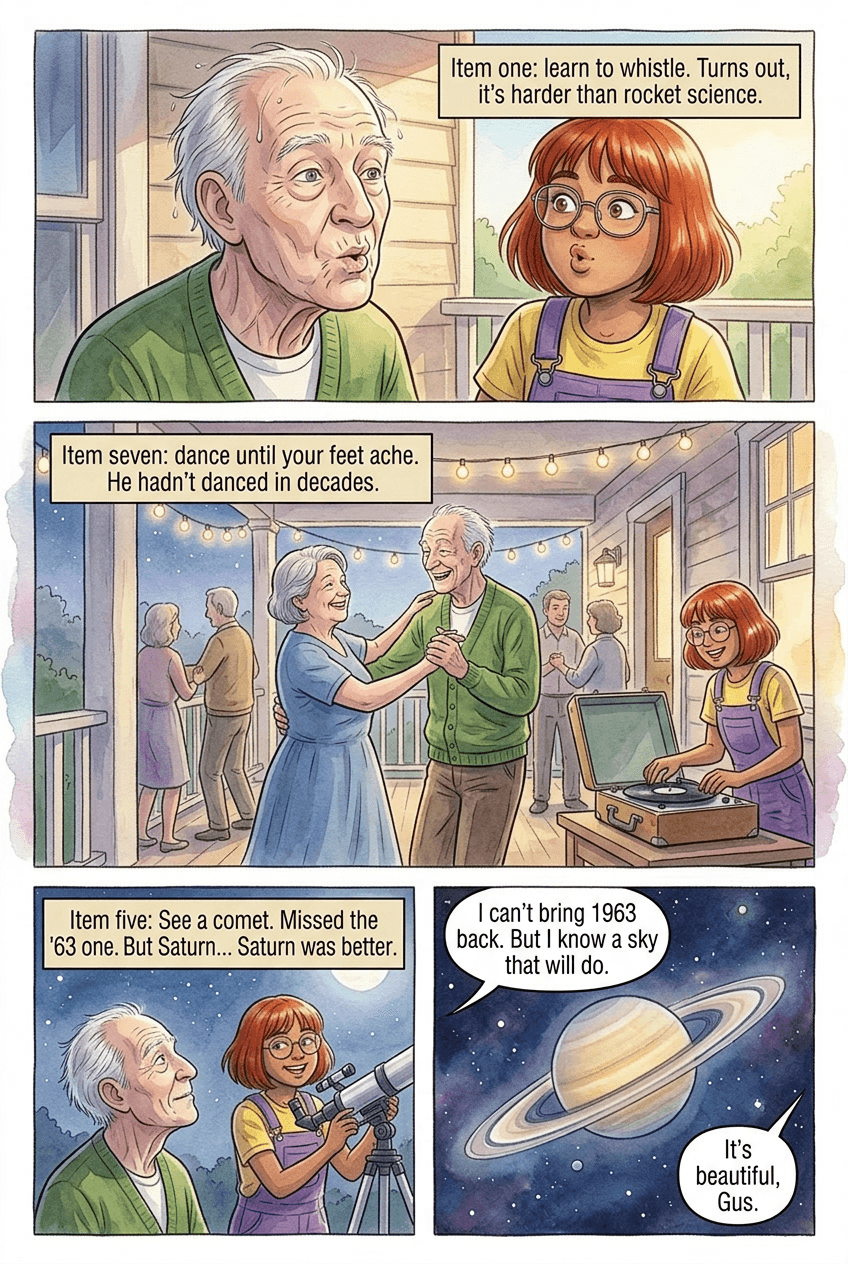 The 1963 List, page 5 of 10, Watercolor style