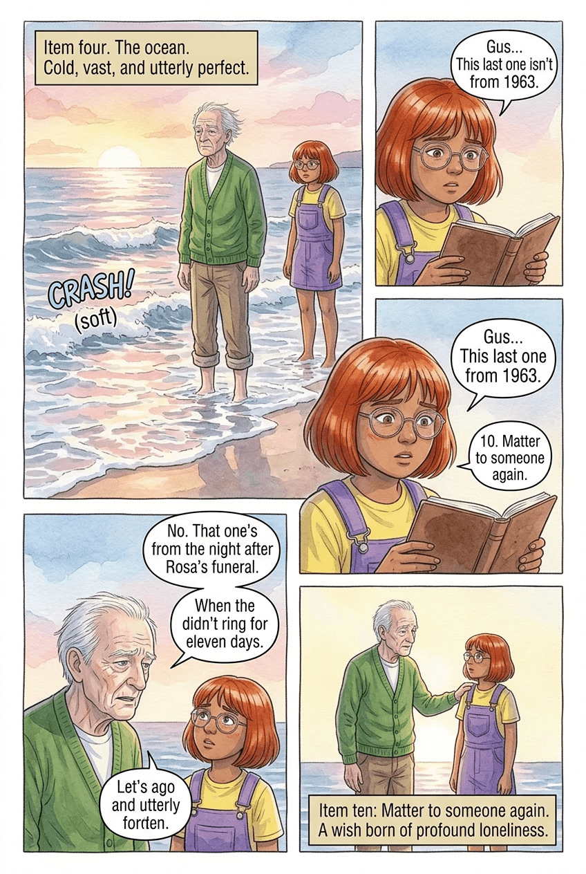 The 1963 List, page 8 of 10, Watercolor style
