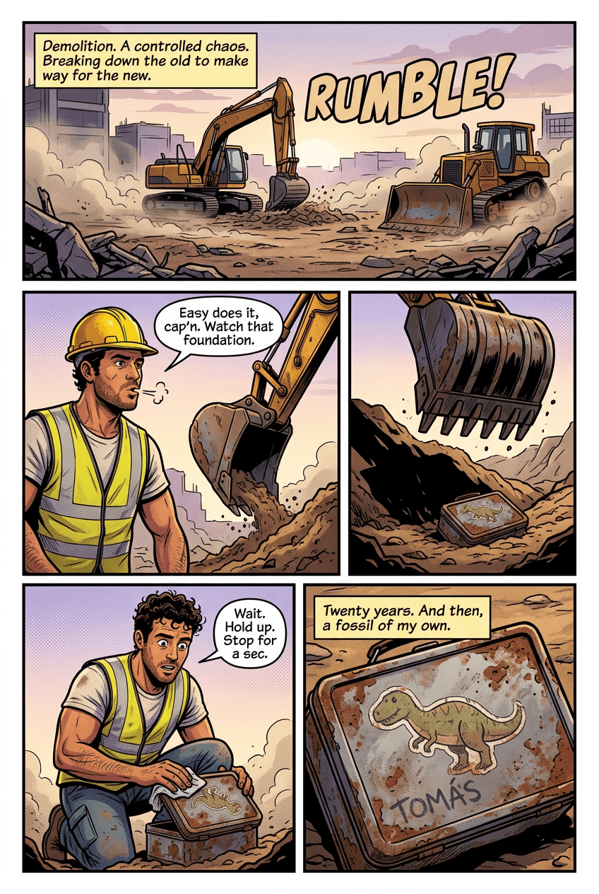 What We Buried, page 1 of 10, Comic Book style