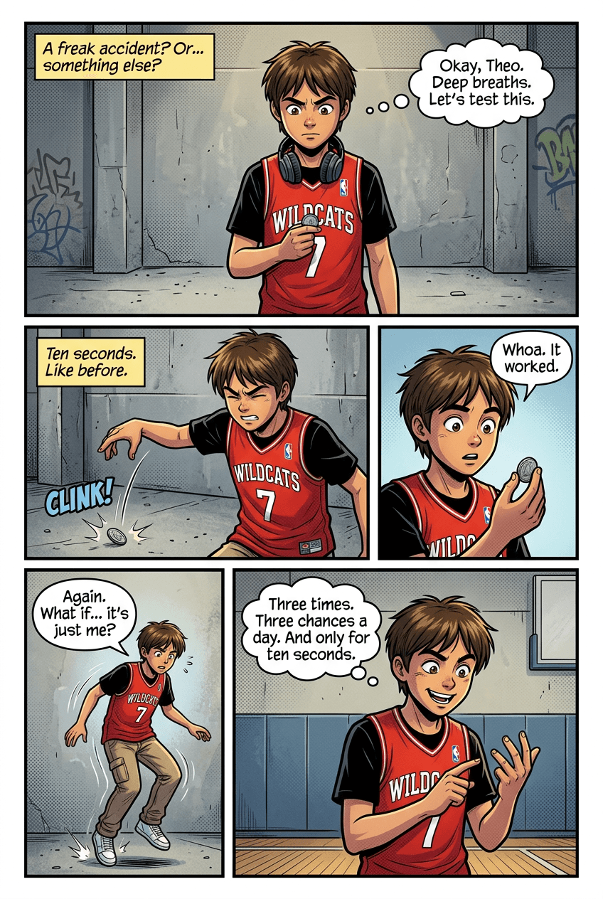 The Kid on Bus 47, page 2 of 10, Comic Book style