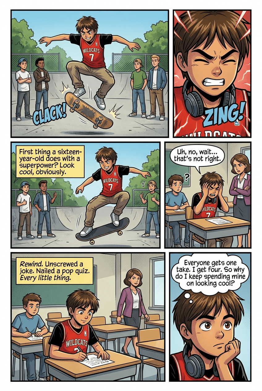 The Kid on Bus 47, page 3 of 10, Comic Book style
