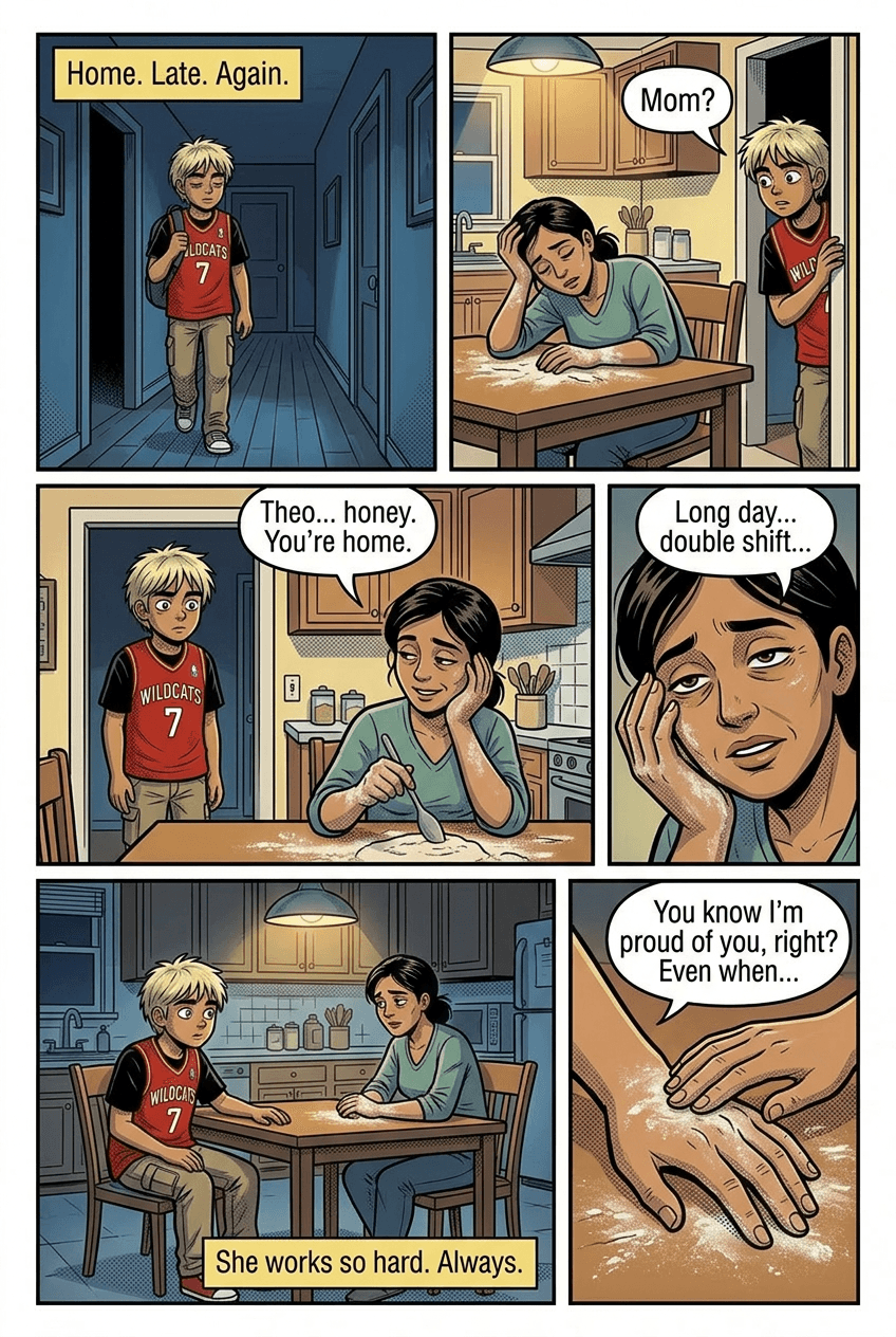 The Kid on Bus 47, page 7 of 10, Comic Book style