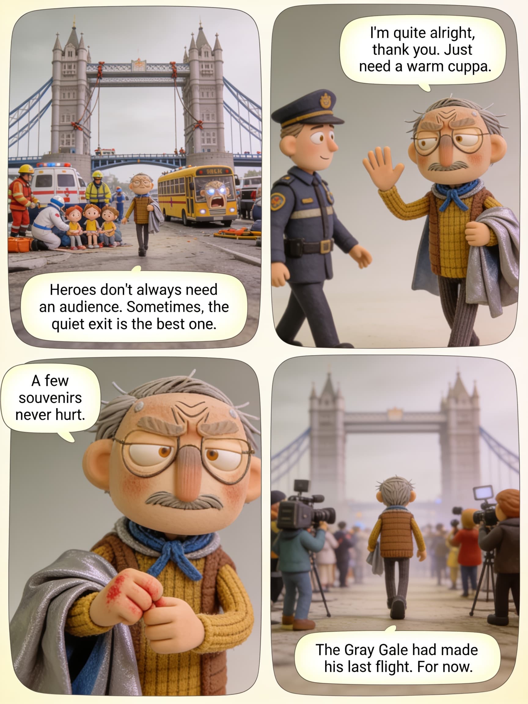 Grandpa's Cape, page 9 of 10, Claymation style