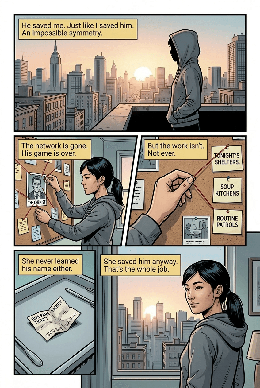 Night Shift, page 10 of 10, Superhero style