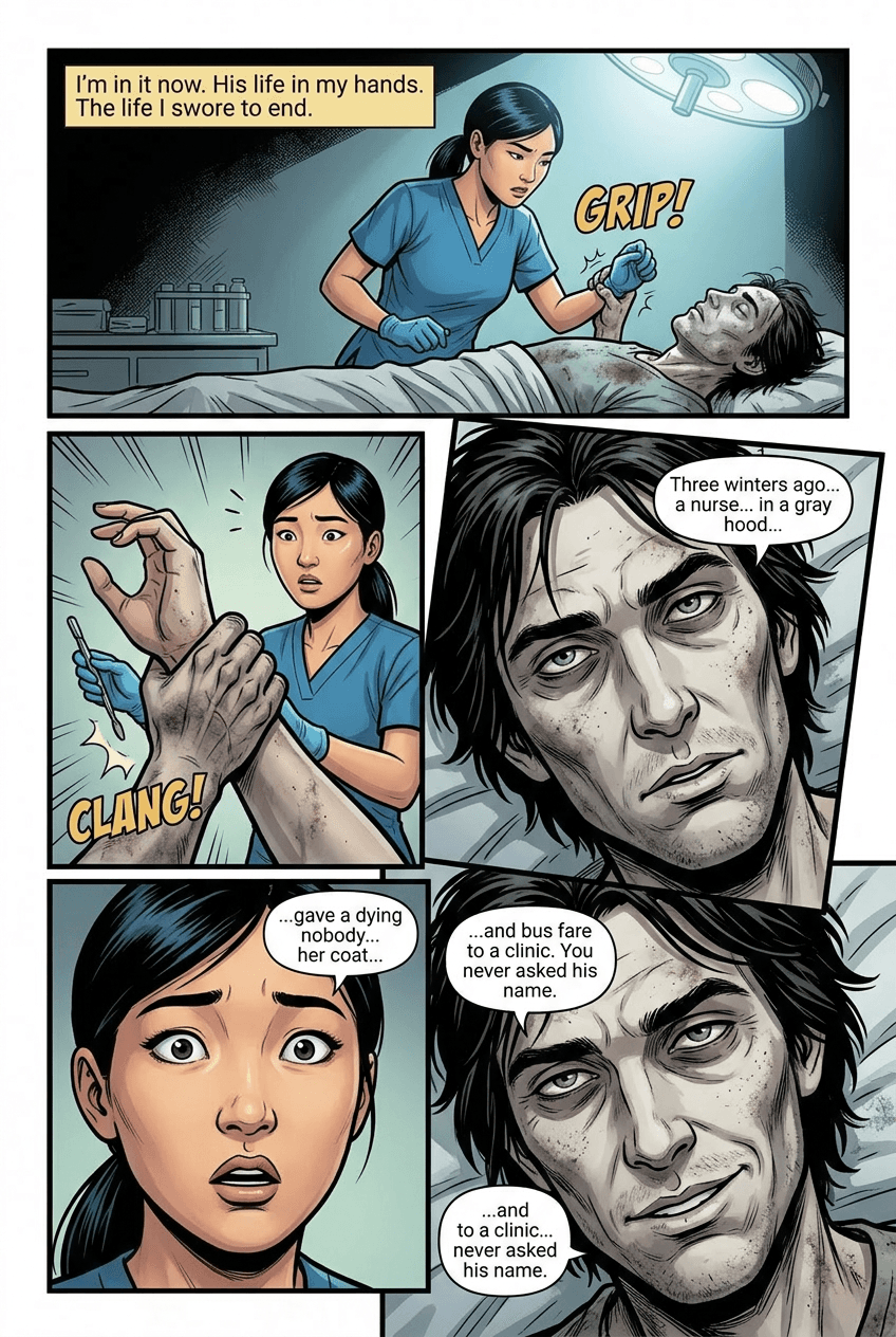 Night Shift, page 6 of 10, Superhero style