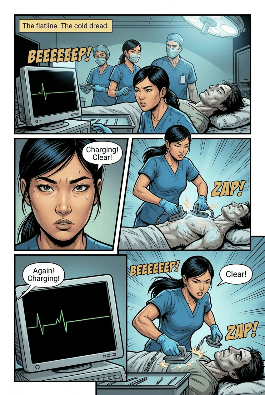 Night Shift, page 8 of 10, Superhero style