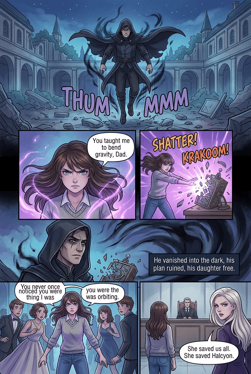 The Villain's Daughter, page 9 of 10, Anime Film style