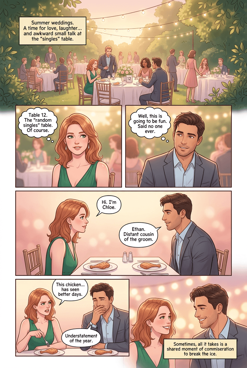 A Wedding, A Stranger, A Slow Dance, page 1 of 5, Love Story style