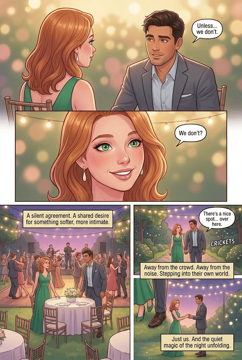 A Wedding, A Stranger, A Slow Dance, page 4 of 5, Love Story style