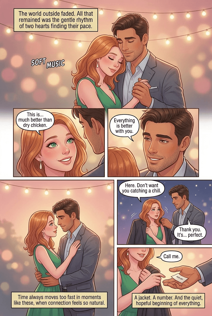 A Wedding, A Stranger, A Slow Dance, page 5 of 5, Love Story style