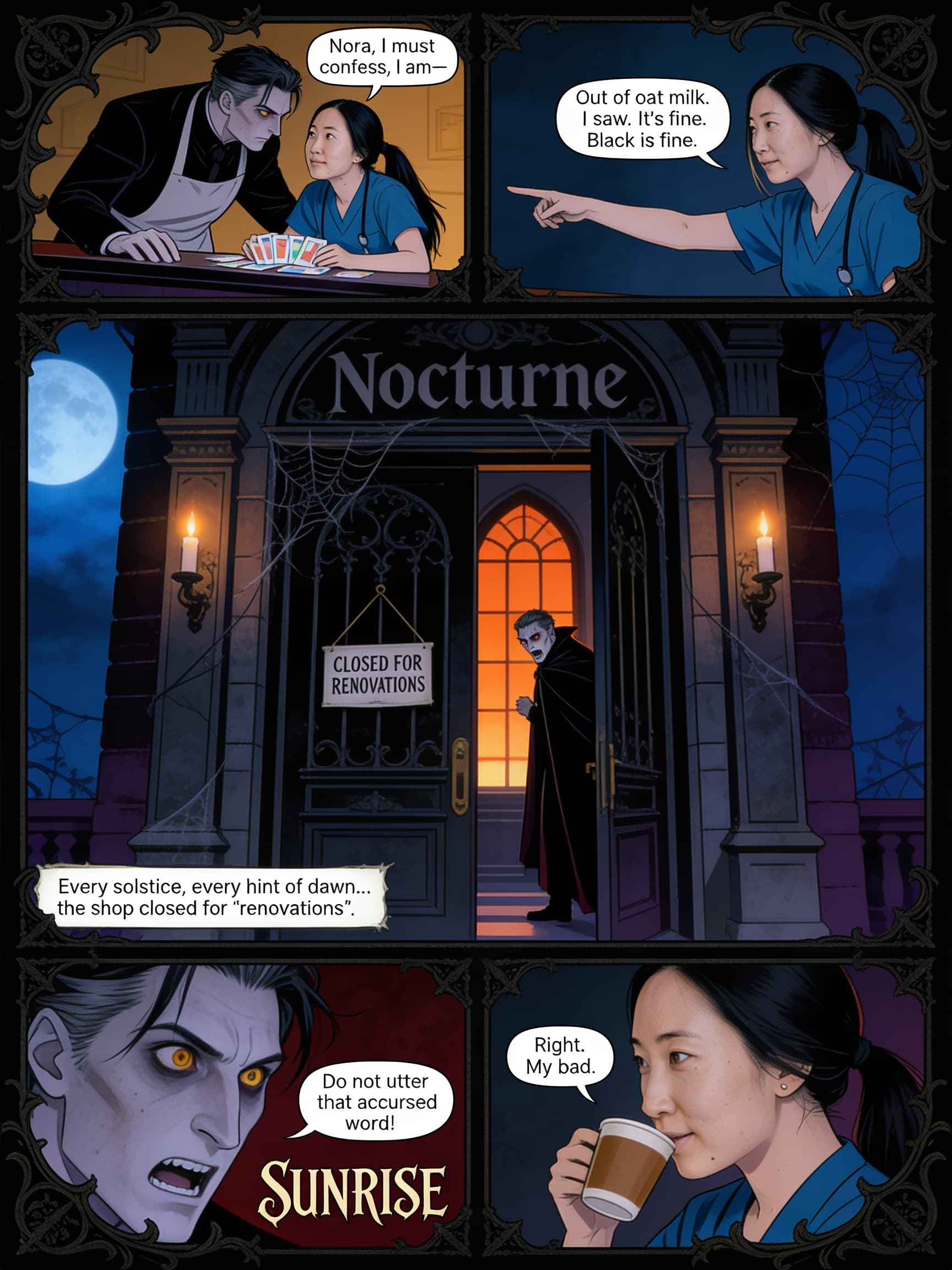 Dracula, Open Till Dawn, page 3 of 8, Velvet Gothic style