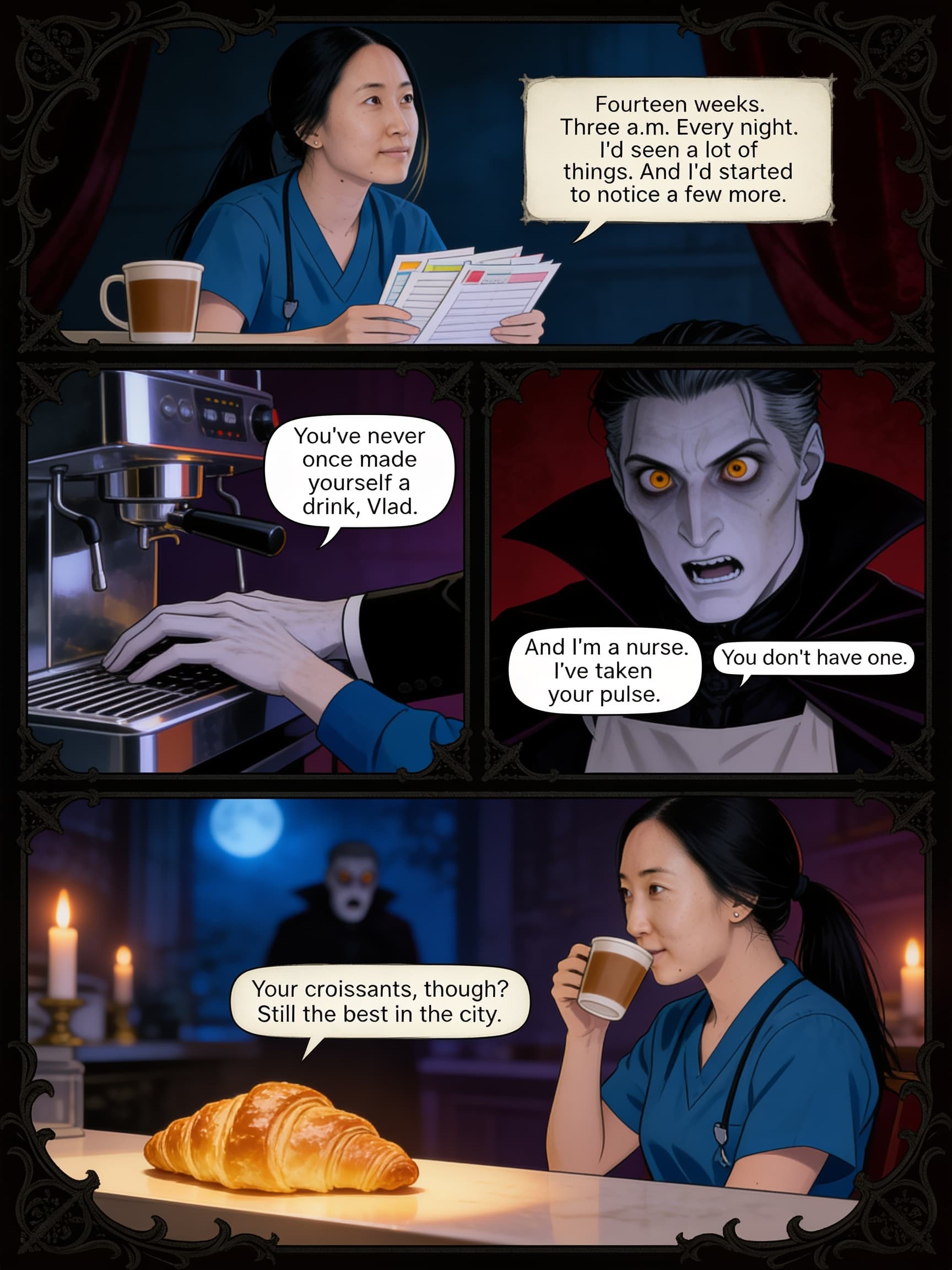 Dracula, Open Till Dawn, page 4 of 8, Velvet Gothic style