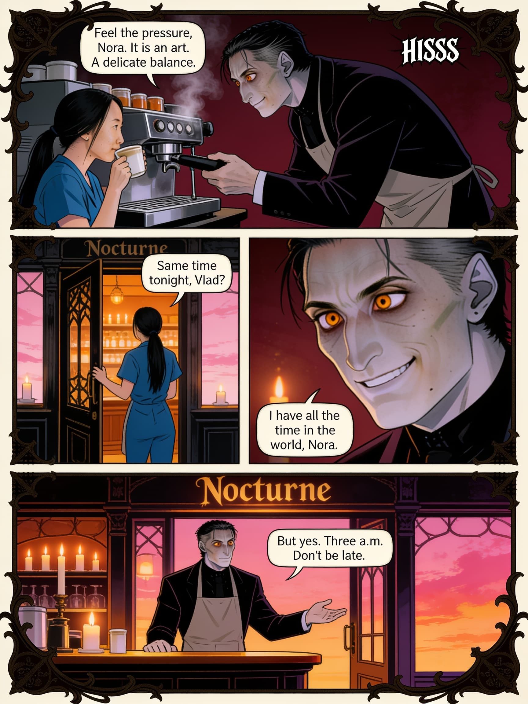 Dracula, Open Till Dawn, page 8 of 8, Velvet Gothic style