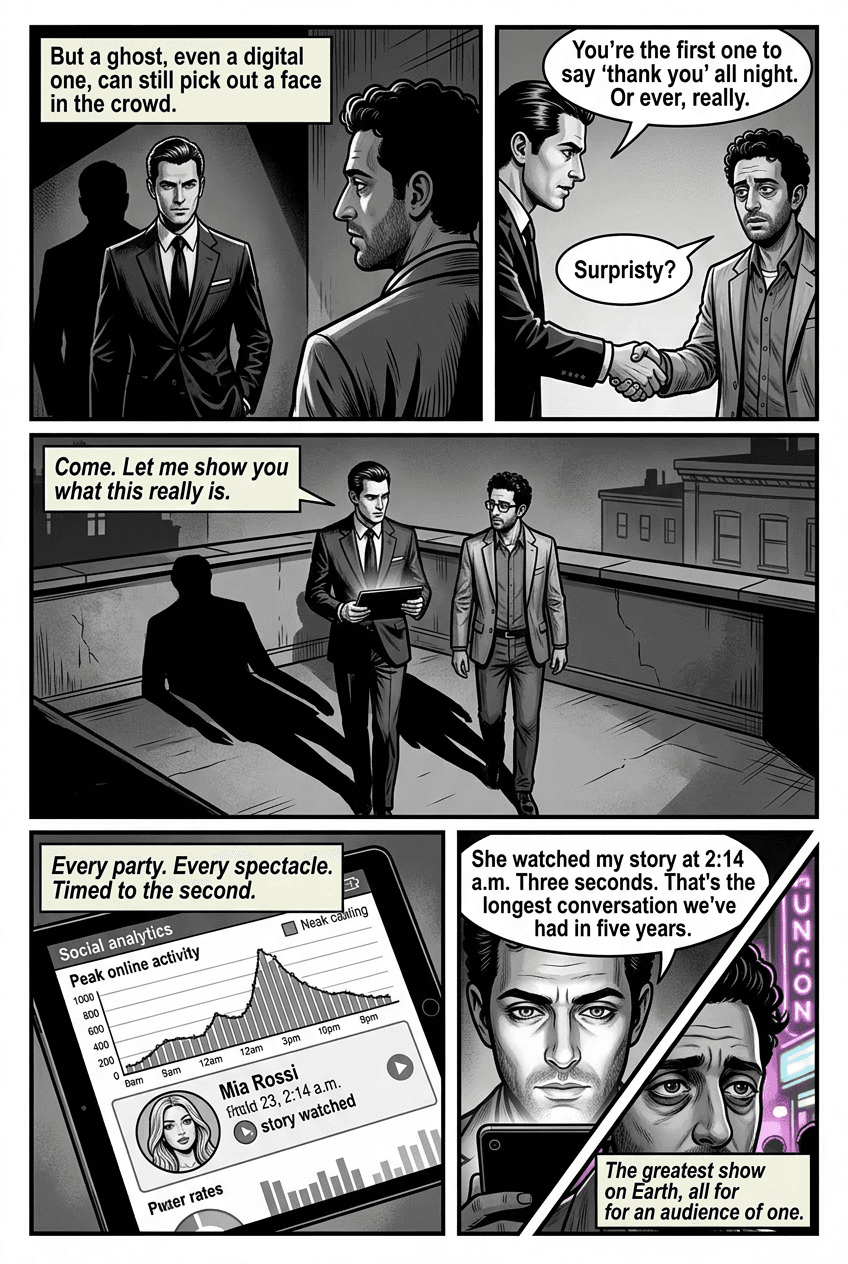 The Gatsby Next Door, page 3 of 8, Noir style