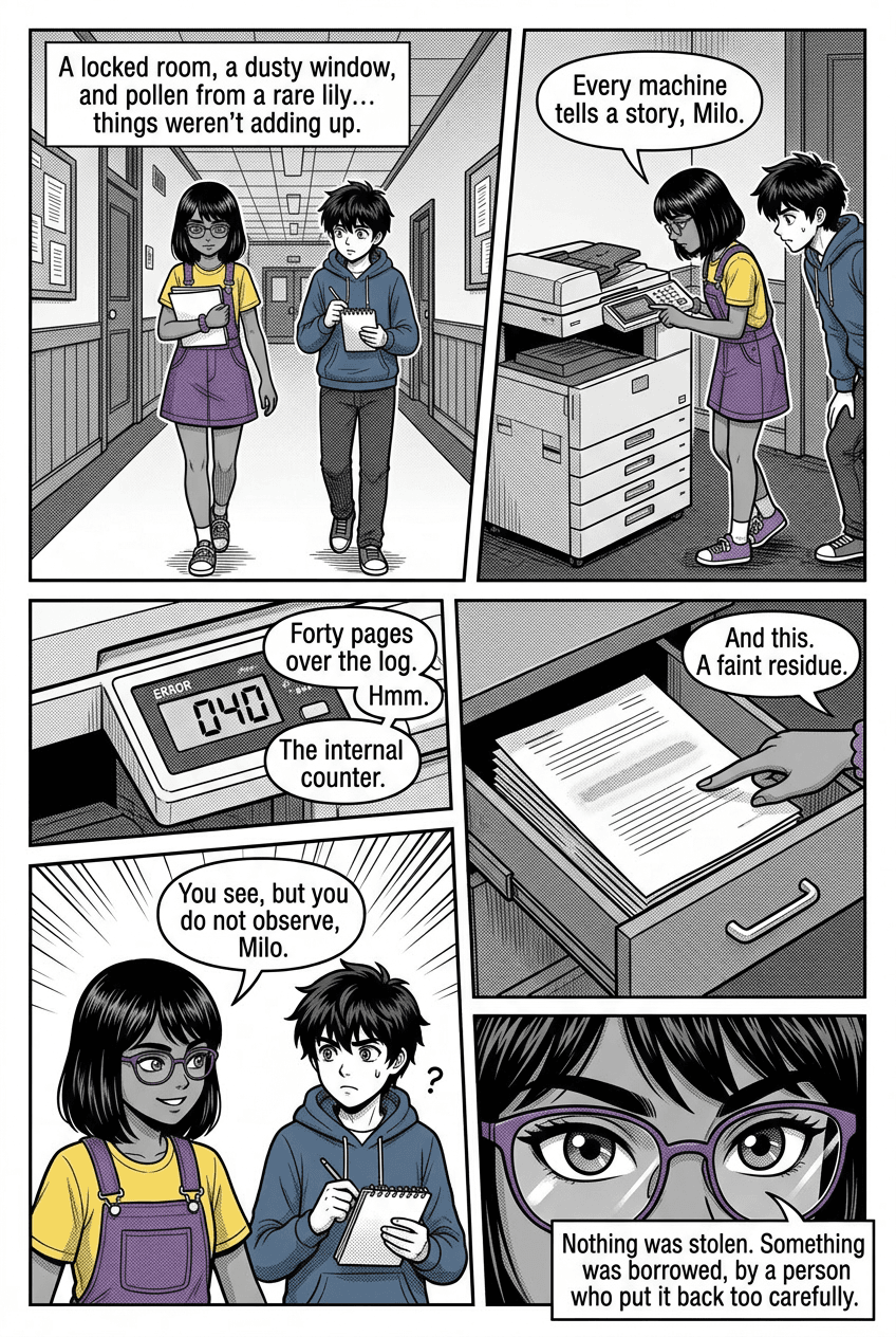 The Case of the Missing Finals, page 4 of 8, Manga style