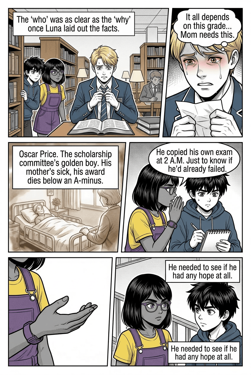 The Case of the Missing Finals, page 6 of 8, Manga style