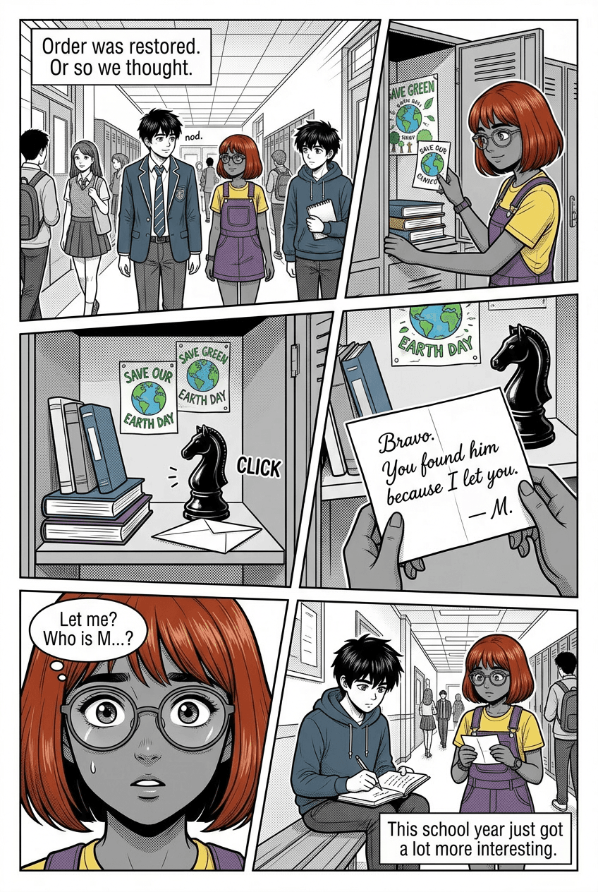 The Case of the Missing Finals, page 8 of 8, Manga style