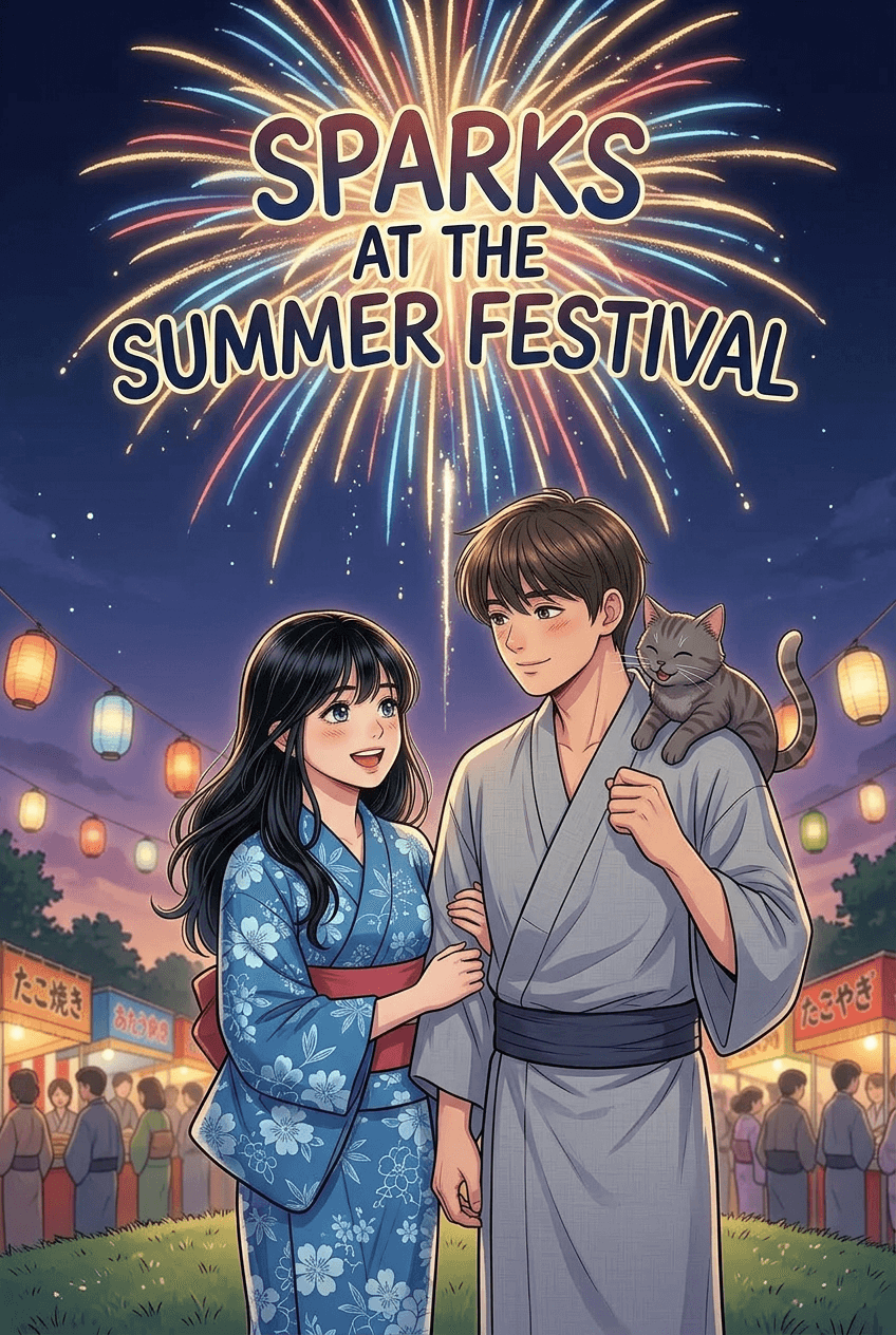 Sparks at the Summer Festival, a 5-page comic made with Comikaze