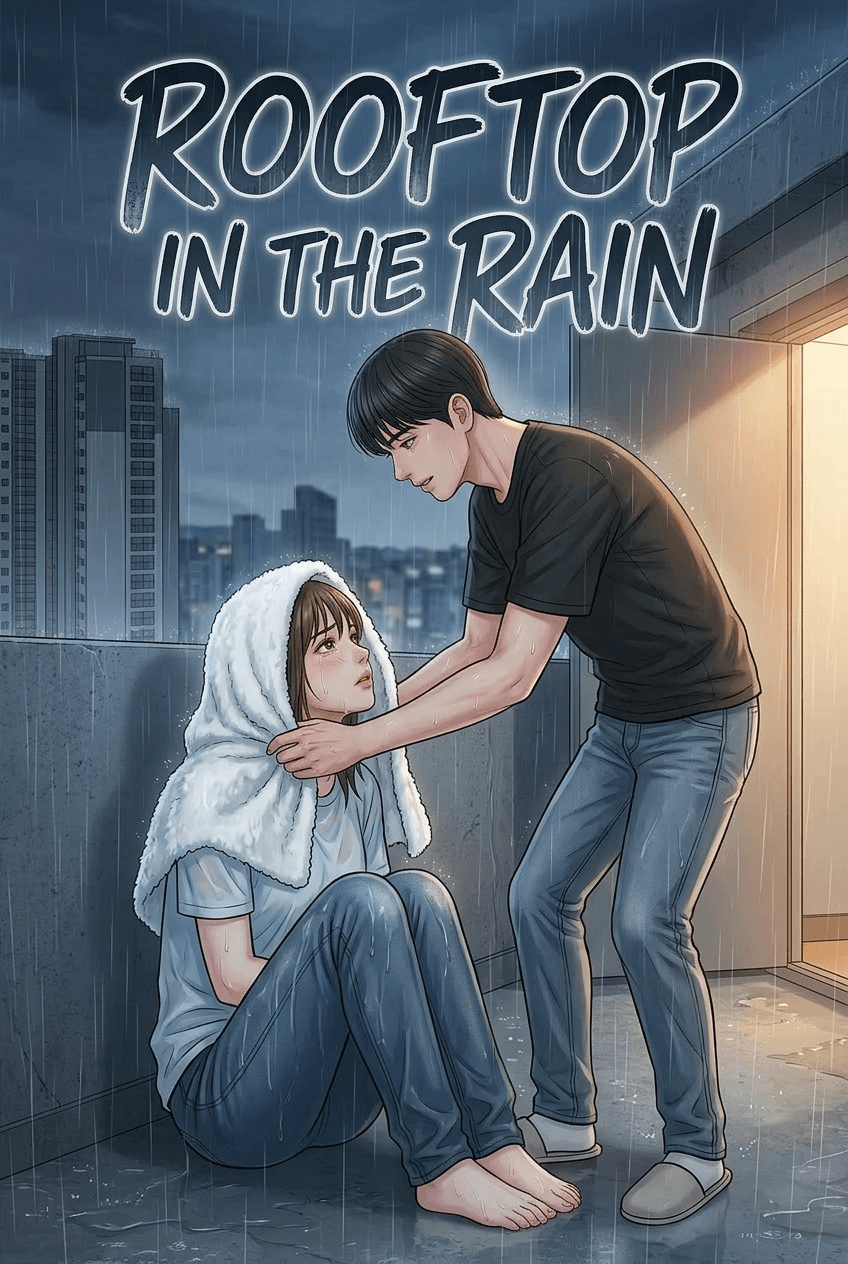 Rooftop in the Rain, a 5-page comic made with Comikaze