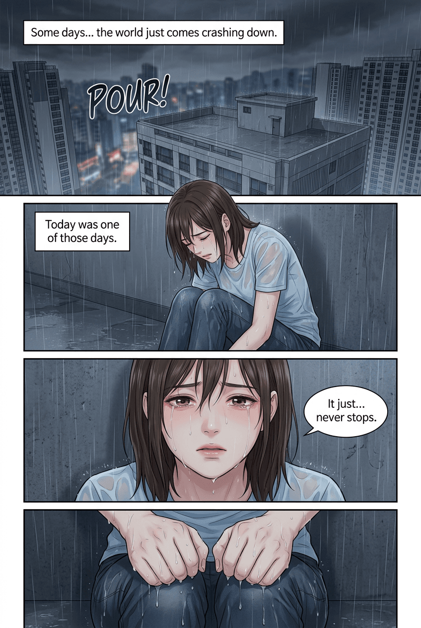 Rooftop in the Rain, page 1