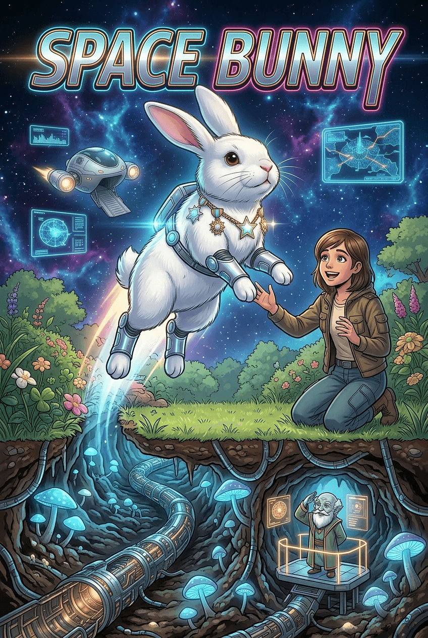 Space Bunny, a 5-page comic made with Comikaze