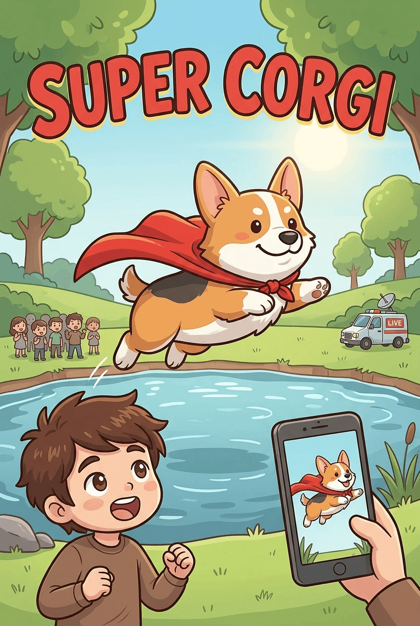 Super Corgi, a 5-page comic made with Comikaze