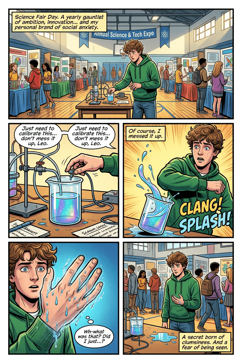Camo Kid, page 1 of 5, Comic Book style