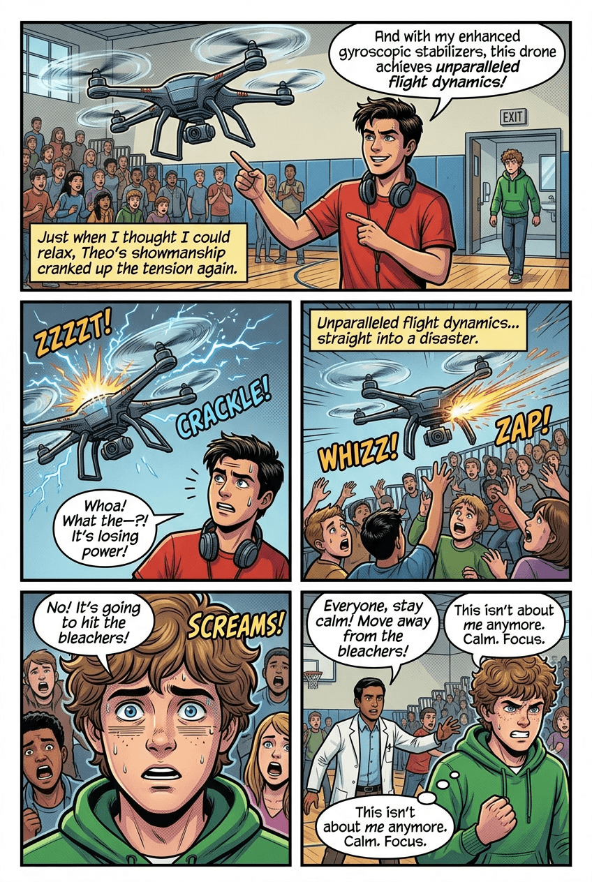 Camo Kid, page 3 of 5, Comic Book style